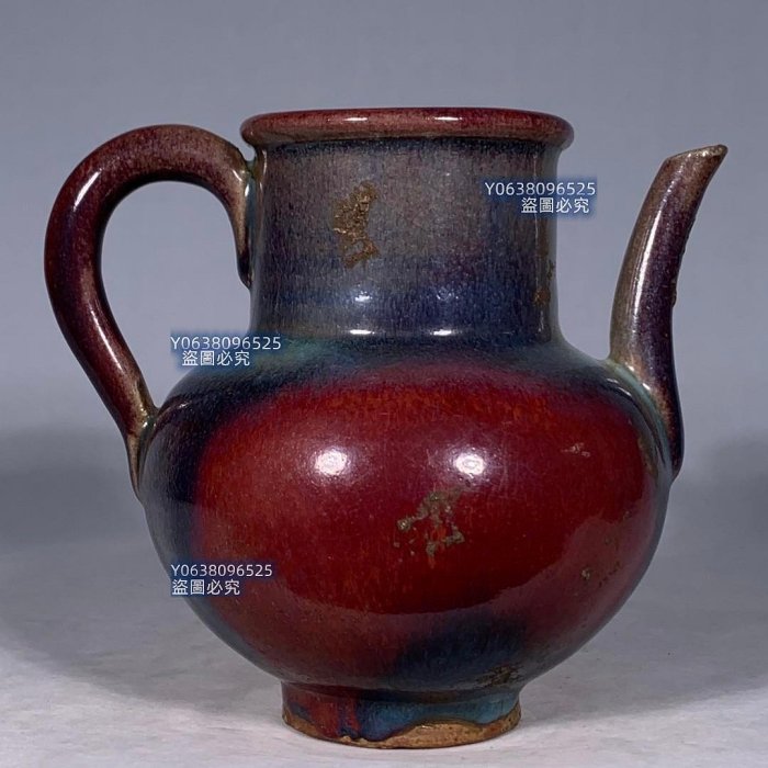 中国古美術品　宋代　鈞窯　执壺　ポット　高さ約22cm 宋鈞窯執壺，高15直徑17cm，300811 官窯汝瓷建窯【古雲】 | Yahoo拍賣