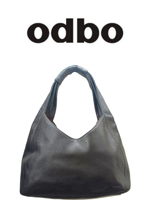 德國工藝名牌~【ODBO】黑色真皮HOGO背包（內層束口袋）~PS-3
