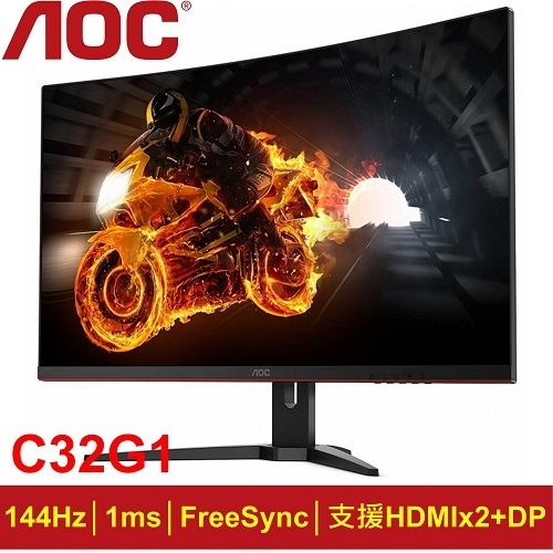 AOC 32型廣視角曲面電競螢幕(C32G1) | 32型以上螢幕| Yahoo購物中心