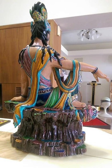 啟秀齋】委託代售龍鳳祥交趾陶名師呂勝南絕版作品水月觀音限自取