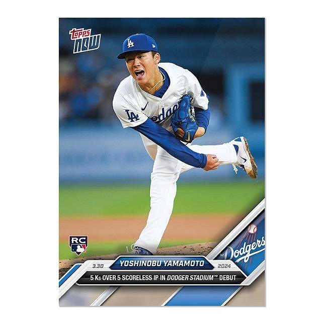 帝國棒球商城】山本由伸道奇球場初登板2024 新人RC Topps now MLB 球員