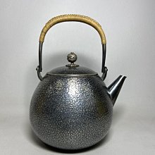古玩輕鬆拍】古日本時代頂級煎茶道具☆一東齋造落款純銀七寶珠摘槌目梨