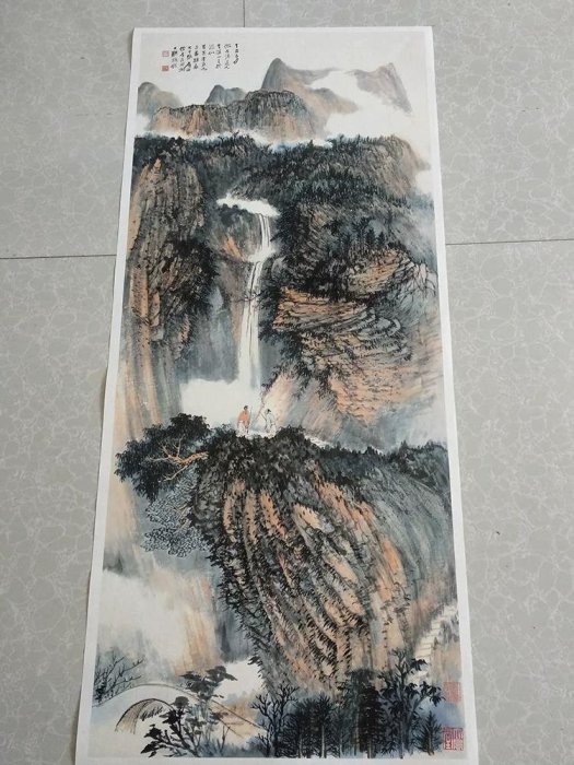 重巻 書道 掛軸(張大千畫卷） 張大千/捲軸掛畫/真迹高清仿製（原件複製品/訂製） | Yahoo拍賣