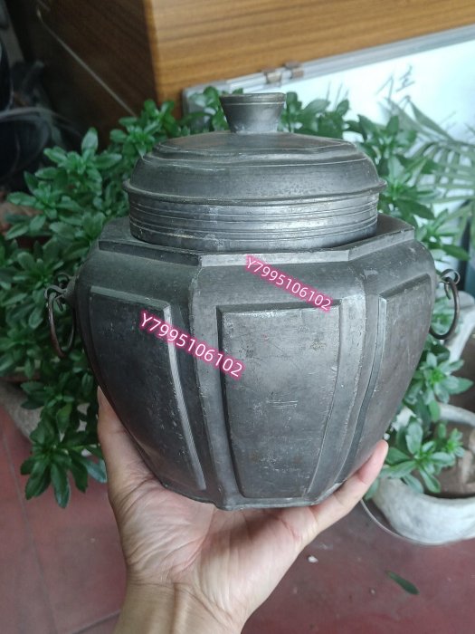 煎茶道具 古錫 点銅款 茶壷 茶心壷 約278g M R4678