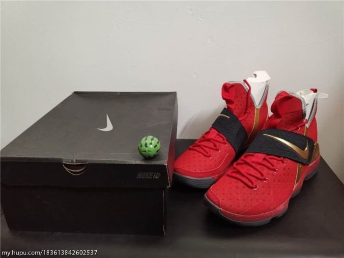 {現貨}LeBron 14 詹姆斯 LBJ14 大红 红金 冠军 绝版 ID 篮球鞋 US15