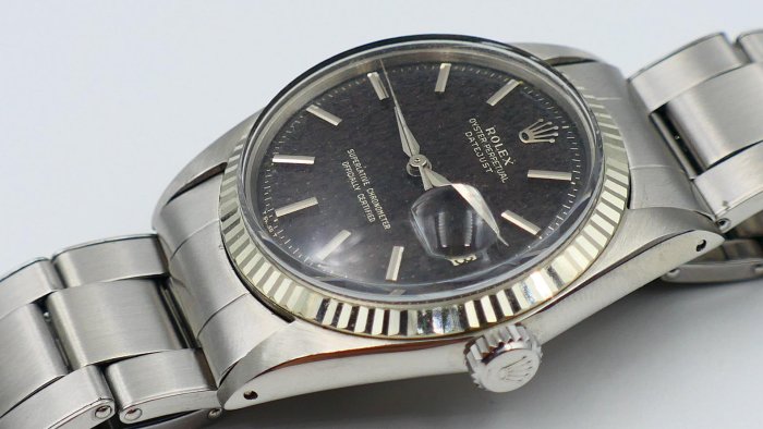 【美好時光】拍賣會等級天花板DJ鋼王!ROLEX勞力士 1601 Gilt tropical dial + 7206卯釘帶