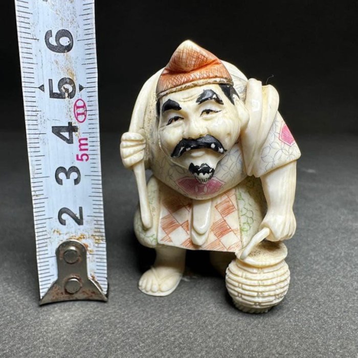 極上七福神擺飾根付印籠天然素材古董擺飾古美術品| Yahoo拍賣