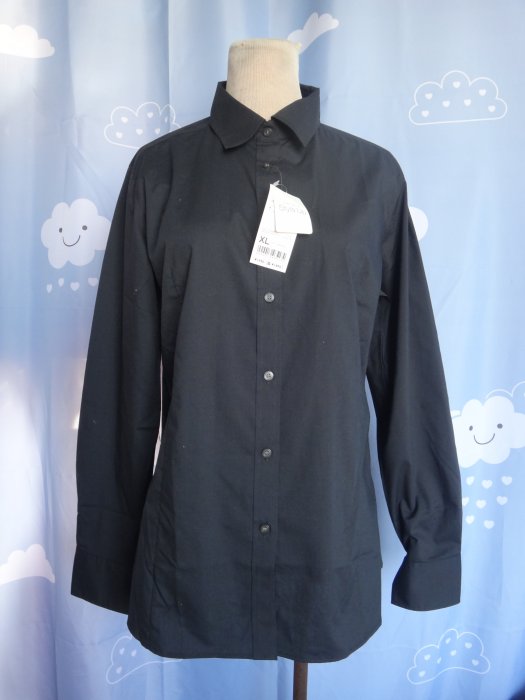 jacob00765100 ~ 全新 正品 Uniqlo 黑色 棉襯衫 size: XL