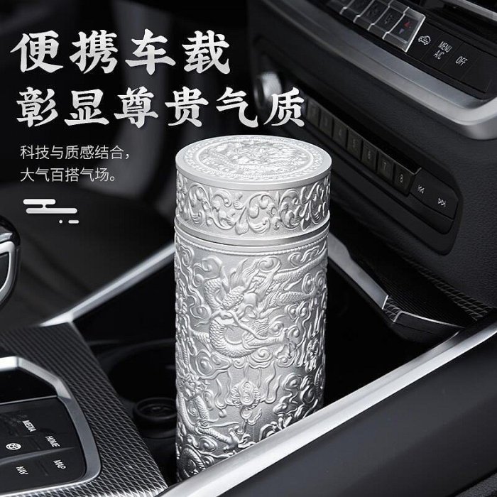 銀杯子999純銀內膽禮品杯足銀茶杯過濾九龍銀水杯正品高檔保溫杯~滿200