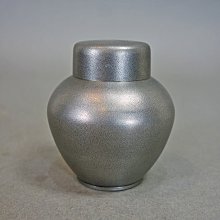 華寶軒』日本茶道具昭和時期本錫製乾茂號造素面中小形茶入/茶葉