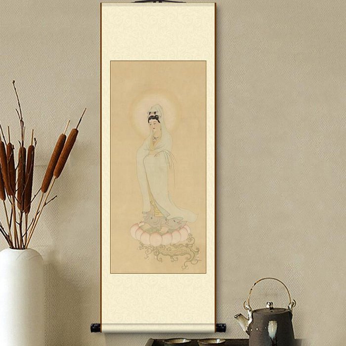 仏画 西方三聖 掛軸 168×70cm 【公式通販】