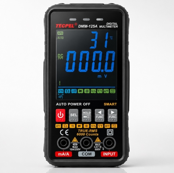 泰菱電子◆DMM-125A 彩色智能電錶 真有效值量測 TECPEL