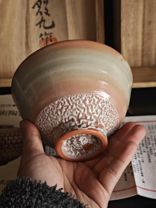 韓國人間國寶李殷九做井戶抹茶碗日本青花回流中古品默認微瑕售不退成色
