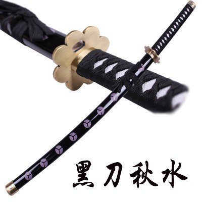 130cm海賊王刀索隆武器三代鬼徹和道一文字黑刀秋水雪走卓洛木製未開刃