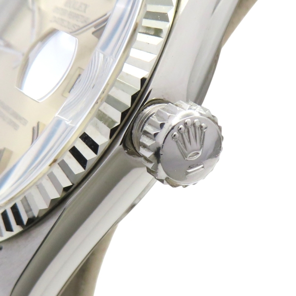 ROLEX 勞力士銀色錶盤18K白金不鏽鋼Datejust 36 腕錶16014 【二手名牌