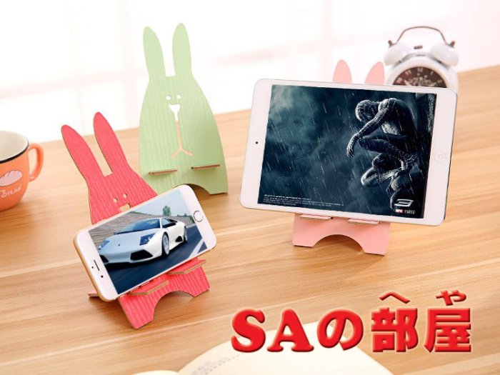 ◎SA部屋◎手機掛架 追劇神器 懶人 手機架 名片架 攜帶型 DIY 木質 手機支架 -特價6元