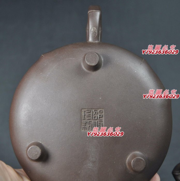 紫砂80期石竹壺經典竹器，老技師邵順珍制，型制到位，貼竹靈動舒展