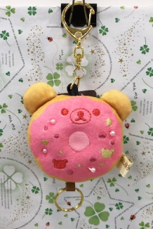 【震撼精品百貨】Rilakkuma San-X 拉拉熊懶懶熊~造型伸縮拉扣/鑰匙圈-甜甜圈#71456