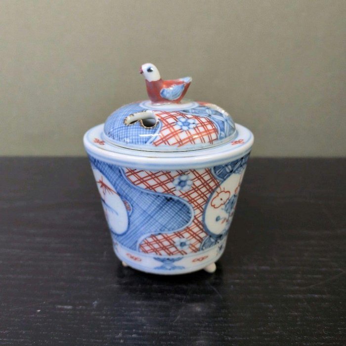 大日窯香爐焦破作古伊萬里手赤繪四君子紋8.5x10cm | Yahoo拍賣