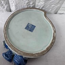 染付硯大清乾隆年製在銘中國古玩書道具| Yahoo拍賣