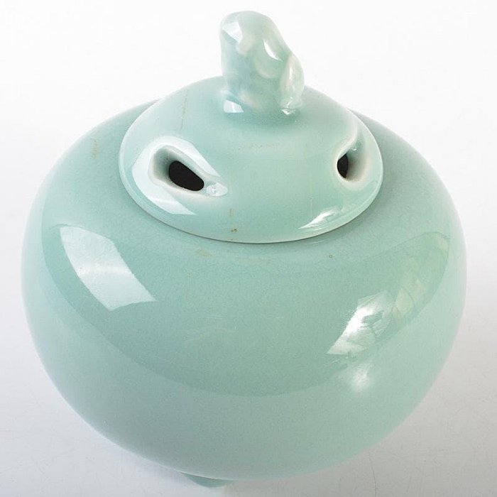 茶道具　板谷波山作　青磁　三足香爐　共布共箱　M　R6770 茶道具板谷波山作青磁三足香爐共布共箱MR6770 | Yahoo拍賣