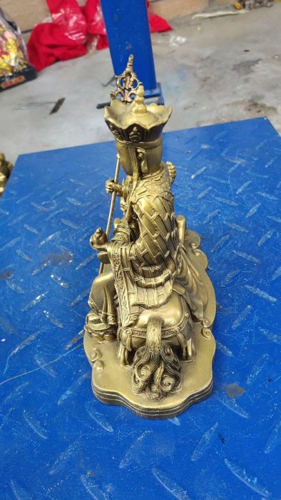 銅額　美術品 嚴選老臺灣手工銅雕藝術品，重3.4公斤漆金裝飾擺件推薦收藏銅器憶語