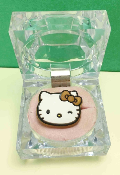 【震撼精品百貨】Hello Kitty 凱蒂貓~軟戒指-橘頭