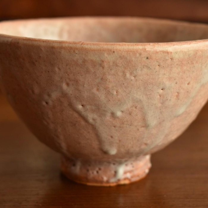 嚴選日本長沢窯萩燒抹茶碗，作者原田隆峰親制（1932年出生），尺寸