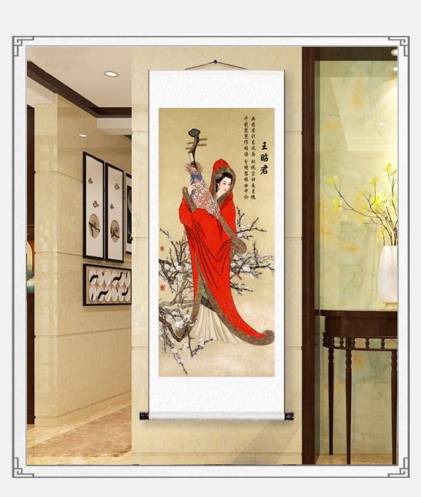 中国 四大美人　西施 貴妃 貂蟬 昭君 美人図　掛け軸　4本セット 人物絵 615kIrKa8cL._UF350,350_QL80_.jpg