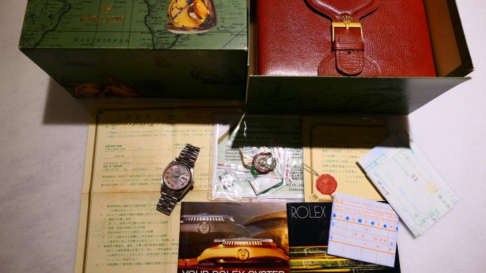 【美好時光】罕見型號勞力士ROLEX 18039白K款Daydate超級完整大全配特殊面（18038 18238 18239參考）