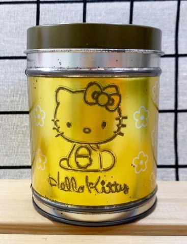 【震撼精品百貨】凱蒂貓 Hello Kitty~日本SANRIO三麗鷗 KITTY 鐵製存錢筒/撲滿(展示品)-金黃#17996
