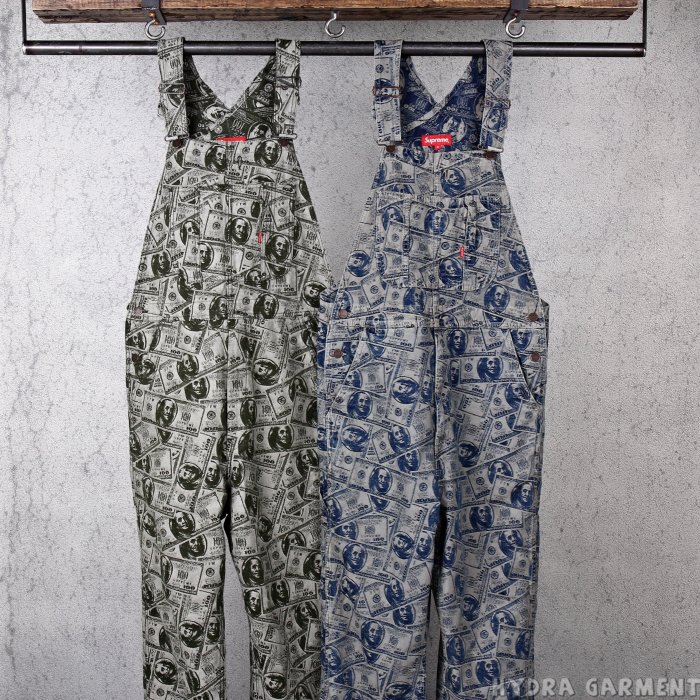 HYDRA】Supreme 100 Dollar Bill Overalls 吊帶褲美金鈔票丹寧【SUP081