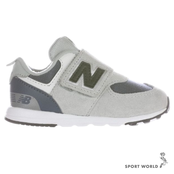 New Balance 574 休閒鞋 小童鞋 魔鬼氈 灰【運動世界】I5744OW-W