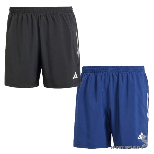 Adidas 短褲 男裝 排汗 拉鍊口袋 反光 黑/藍【運動世界】IY0704/IY0706