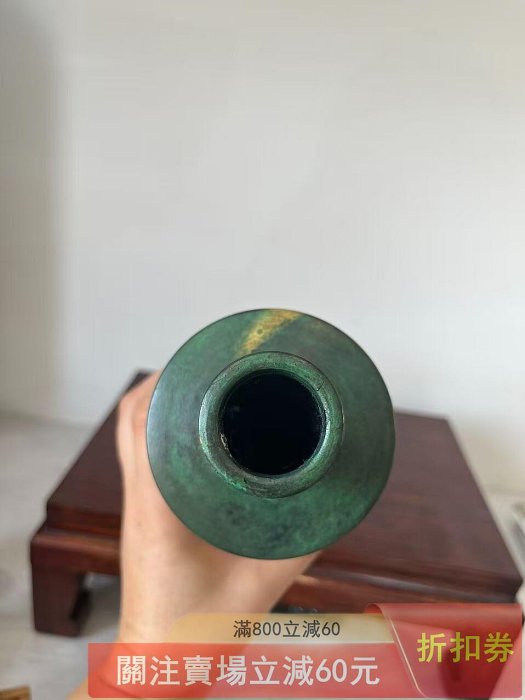 日本中古三枝惣太郎作青銅花瓶【律】純金箔銅花瓶藏六式銅花瓶高岡銅器