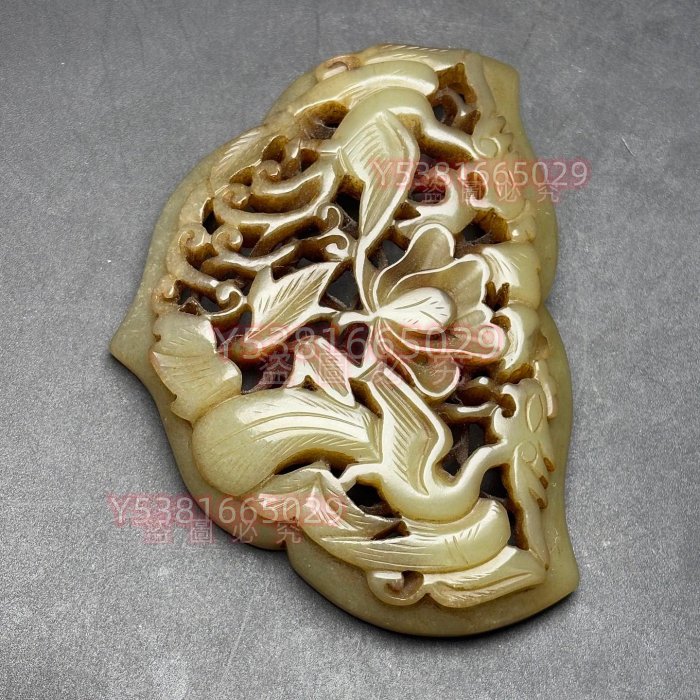 可優惠】精美和田玉鳳凰圖騰鑲嵌件！花王！鳥王！雕刻精美！玉質溫潤