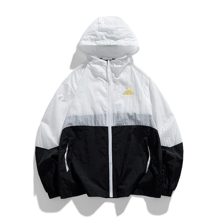 Adidas/阿迪皮膚衣防曬服 防曬衣 紫外線防嗮外套 休閒外套 夏季男女裝 戶外衣 輕薄透氣連帽防風外套