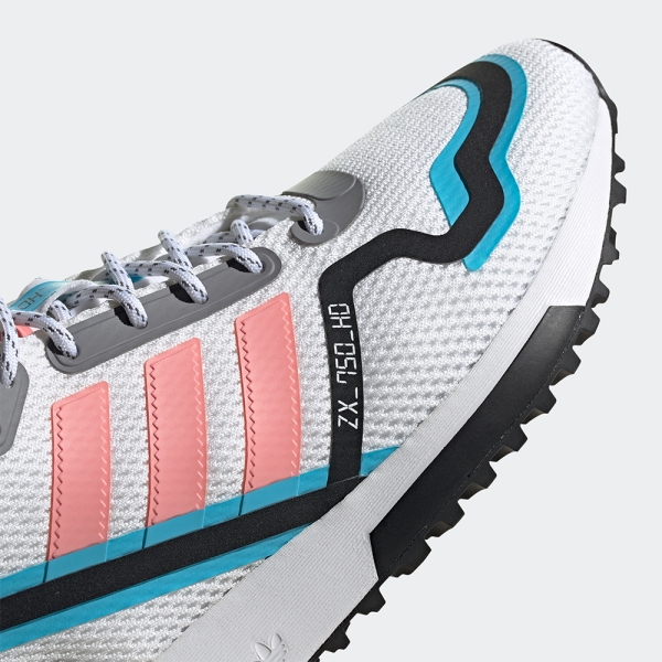 Adidas ZX 750 HD 男鞋慢跑休閒復古透氣白粉藍【運動世界