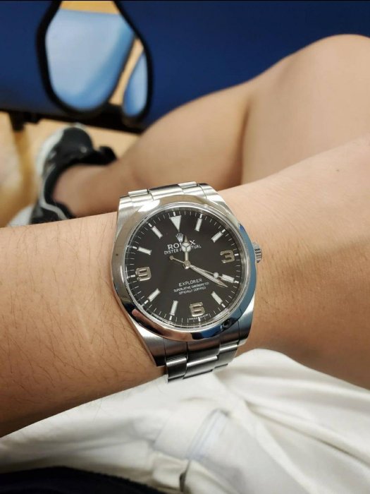 【已交流】勞力士 214270 ROLEX 探一 Explorer 探險家 黑色面盤 白金369時標