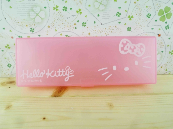 【震撼精品百貨】Hello Kitty 凱蒂貓~KITTY鉛筆盒-大頭圖案-粉色