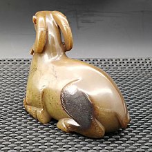 戰漢時期高古和田玉玉羊高古玉玉質為和田玉器形整體完整局部鈣化受沁玉