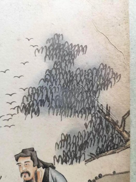 清代名人字畫《黃山壽作品》 老字畫國畫人物畫清代老畫，黃山壽（1855