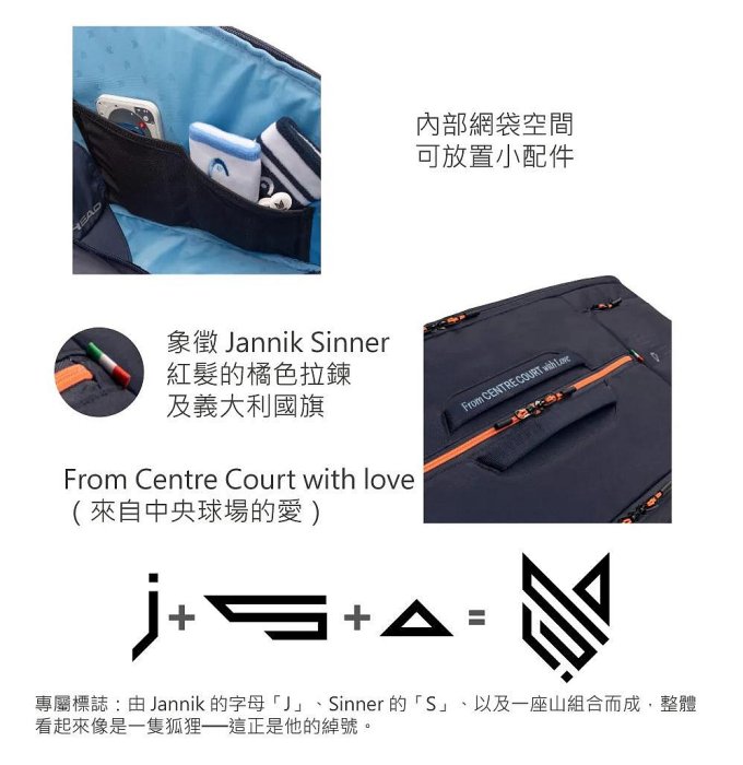 【曼森體育】HEAD Pro Racquet Bag L 9R 網球 球拍袋 海軍藍 9支裝 260116