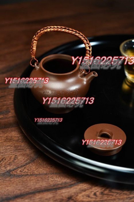 文筠墨梅款180cc 原礦極品80目文革料正宗潤澤秀美高雅藤把紫砂茶具茶器