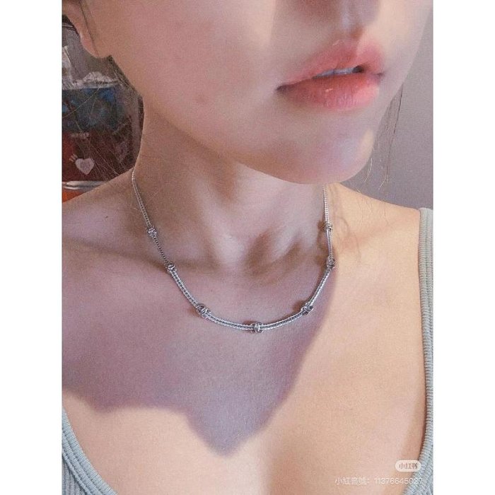🇮🇹36480 香奈兒 全新Chanel 24b七花項鍊 7logo頸鍊 頸鏈 銀/淡金