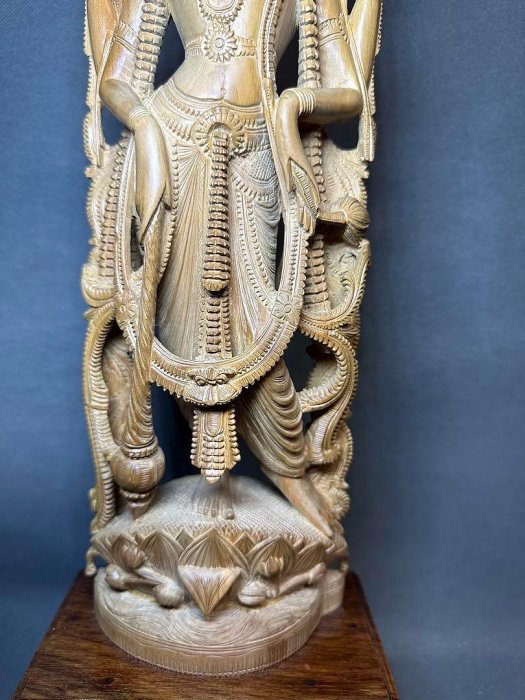 印度白檀木雕弁財天觀音佛教美術佛像古董木像木製佛教| Yahoo拍賣