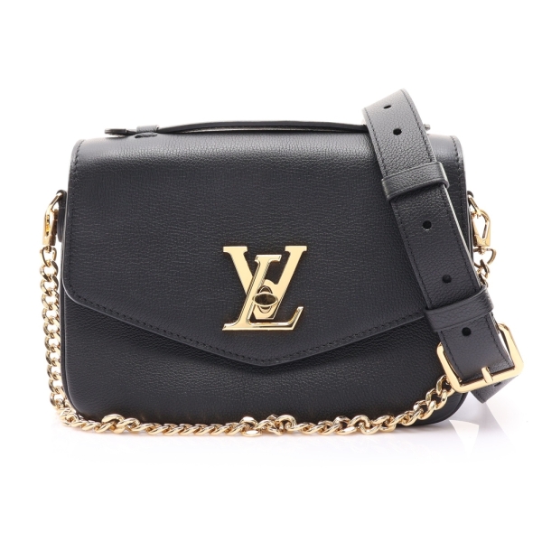 LOUIS VUITTON LV 路易威登 Oxford Lockme 兩用包 黑色 牛皮 M22735 【二手名牌BRAND OFF】