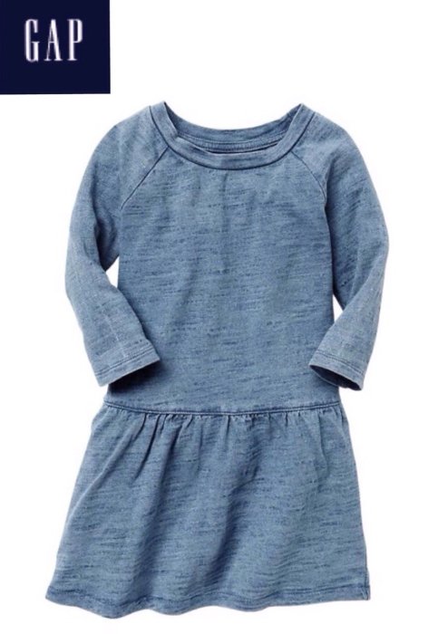 【Baby's closet】全新baby GAP美國正品 女童牛仔長袖洋裝4Y Zara,H&M,Carter's