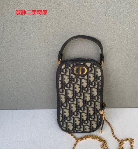 淑静二手 Dior 迪奧 老花 蒙田 手機包 鏈條包 現貨 單肩包 斜挎包