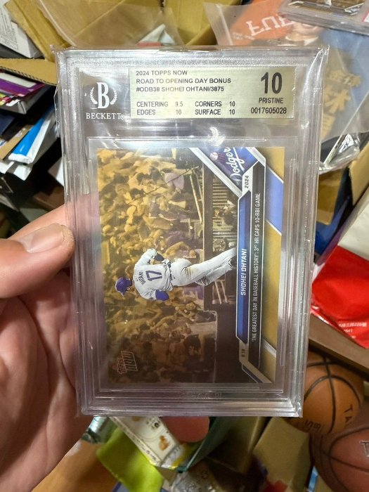 (小郭の舖) 2024 Topps Now #odb38 bgs 10 ohtani 大谷翔平 道奇隊此款為達到特殊紀錄才會發送 發行數量4008張
